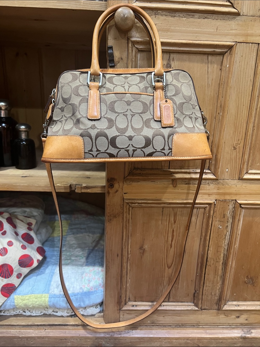 Coach 6047 Signature Jacquard Satchel {Vintage Mini Sierra}